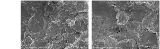图14-76 失效件断口低倍形貌 图14-77 失效件断口低倍形貌